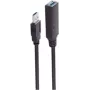 USB-kabel ShiverPeaks BS13-39095 20 m USB A zwart 5 Mbit/s