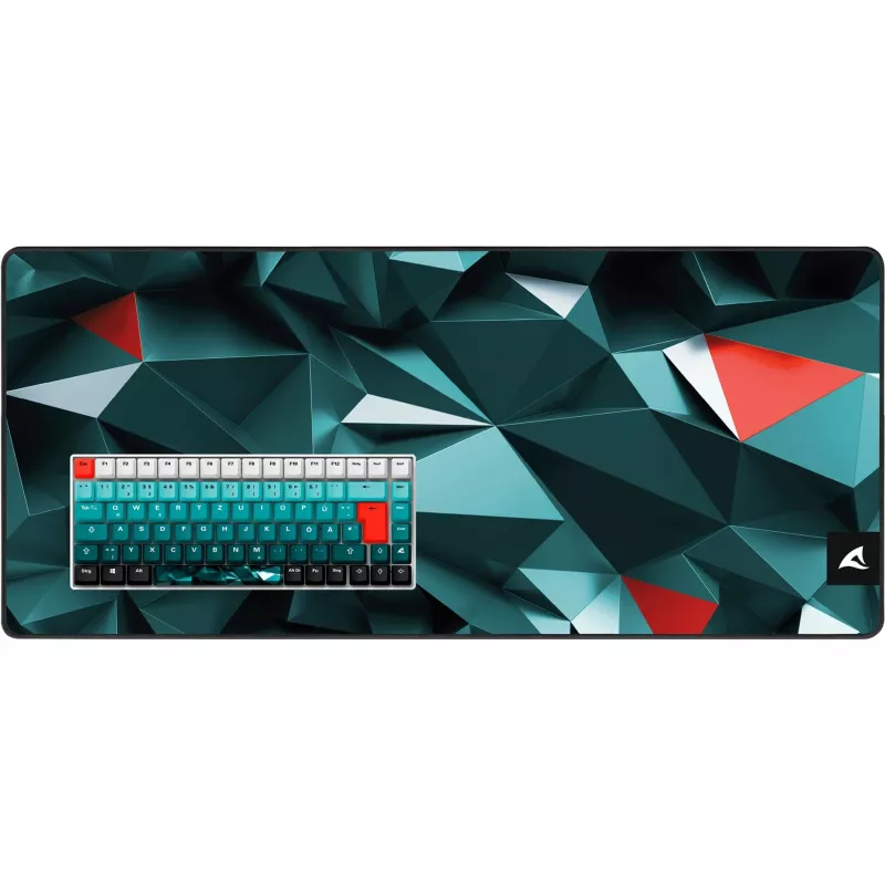 Toetsenbord Sharkoon SKILLER SGK50 S3 Design Bundle D1 grijs-groen rood — bedraad gaming-toetsenbord, compacte layout
