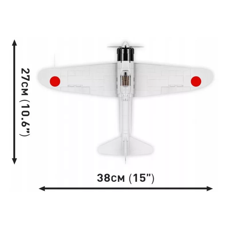 Bouwset Cobi Mitsubishi A6M2 “Zero-Sen” — 347 onderdelen, aanbevolen leeftijd 3+