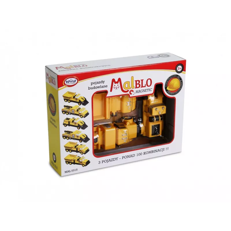 Voertuigset Popular Playthings Mix or Match Vehicles Construction zwart geel
