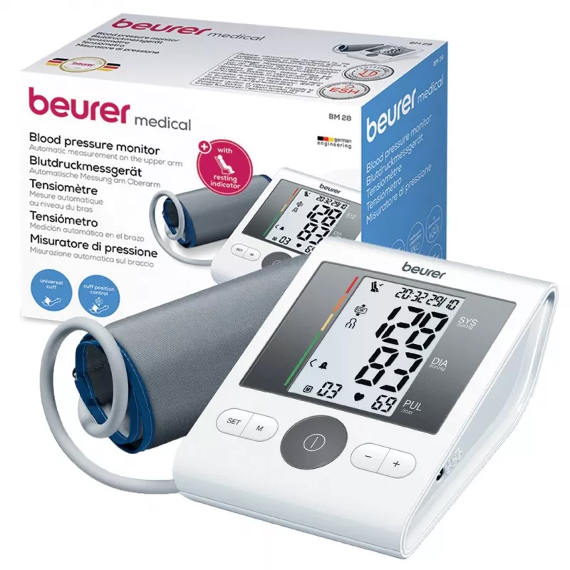 Bloeddrukmeter Beurer BM28 automatische meting met LC-display
