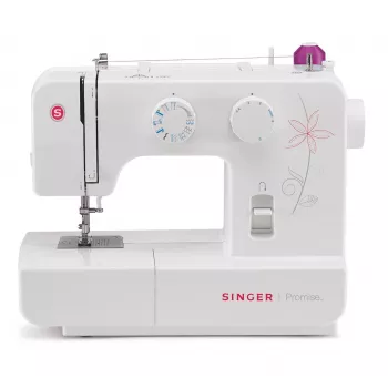 SINGER automatische naaimachine Promise 1412 — elektrisch, 12 ingebouwde steken, draaiknop, wit