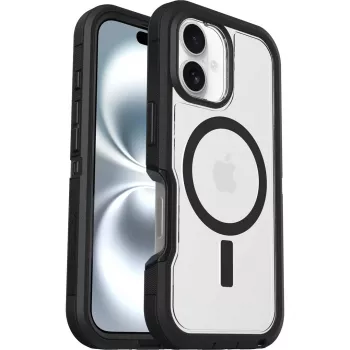 OtterBox Defender XT hoesje voor iPhone 16 Dark Side transparant/zwart