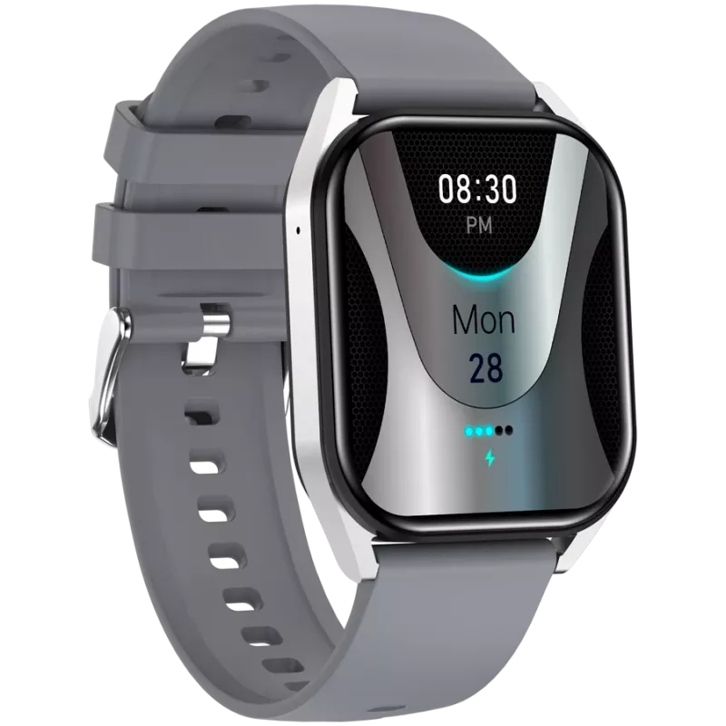 Canyon Chatter SW-58 CNS-SW58SS smartwatch, 1,8″ IPS, bellen via BT, zilvergrijs