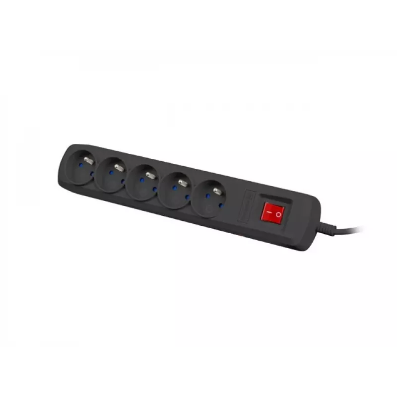 Overspanningsbeveiliging NATEC NSP-1715 zwart 5 AC-stopcontacten 5 m