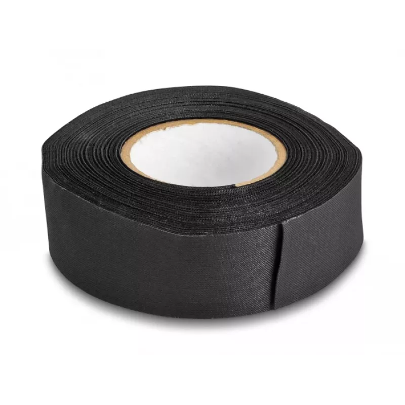 DeLOCK stofband 25 m x 25 mm scheurbaar zelfklevend zwart