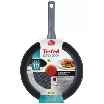 Allroundpan Tefal Daily Cook G7300655 RVS 28 cm, enkele bakelieten handgreep, titanium binnenlaag