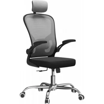 Bureaustoel top e shop DORY SZARY — gevoerde zitting, netrugleuning, 650×620 mm, hoogte tot 122 cm