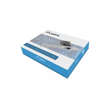 Interne Ethernet-netwerkkaart LANBERG PCE-1GB-201, PCI Express, 1× RJ-45 Gigabit (1000 Mbit/s), zwart