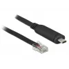 DeLock - seriële adapter - USB-C - RS-232 x 1 - zwart (63912)