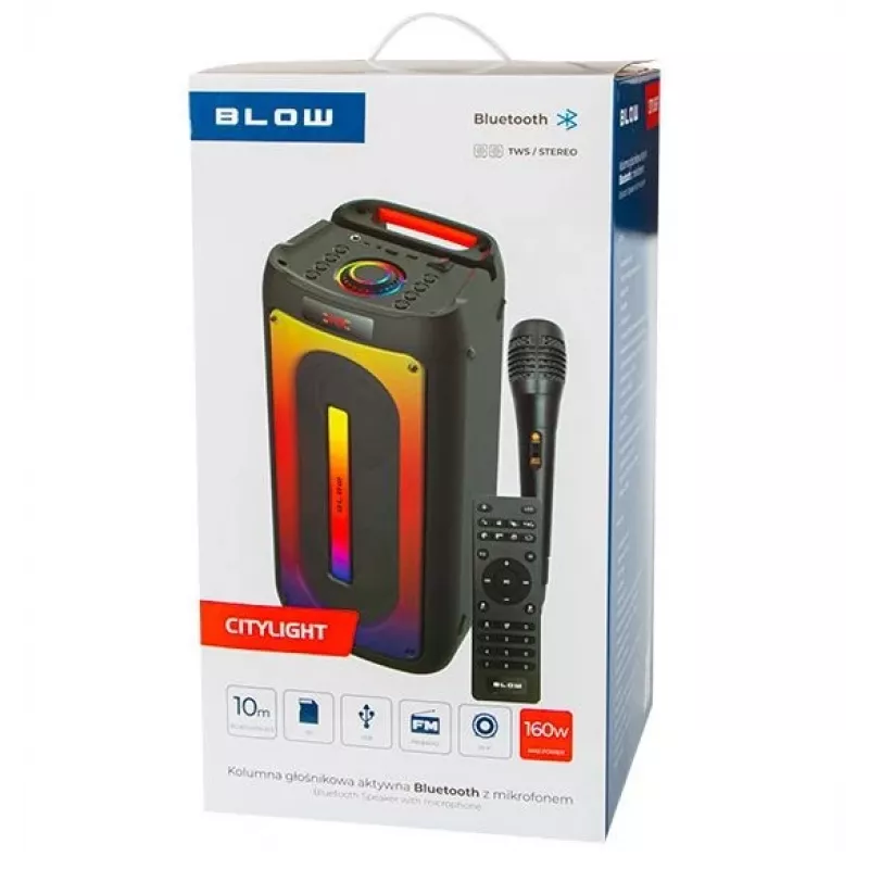 Bluetooth-speaker CityLIGHT + afstandsbediening + microfoon