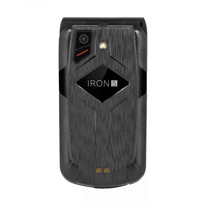 Flip-telefoon Kruger & Matz Iron 5 Flip KM0466 — dual-SIM, 2,4-inch display, IP68/IP69K, 1200 mAh