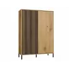 KAMARO 2DD smalle/GŁ eiken ARTISAN DISPLAY CABINET