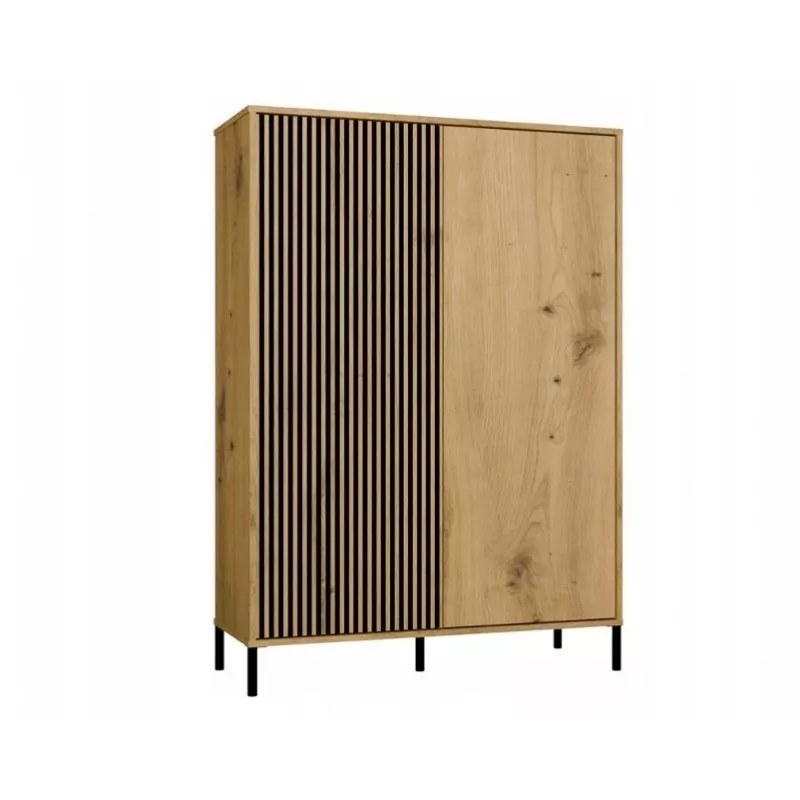 KAMARO 2DD smalle/GŁ eiken ARTISAN DISPLAY CABINET