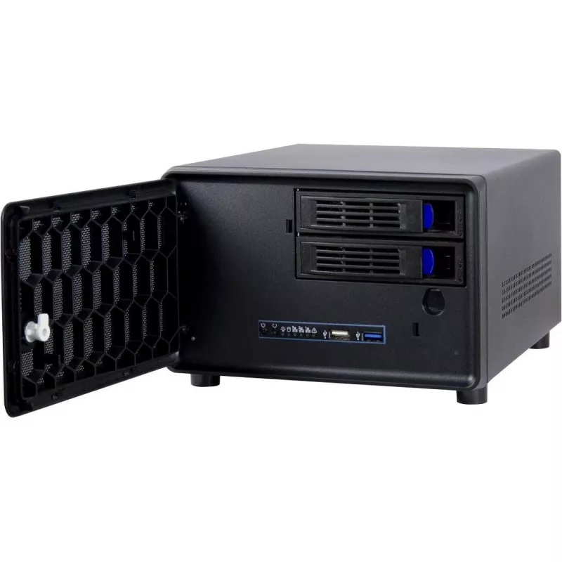 Inter-Tech SC-2100 - Small Form Factor (SFF) - pc - zwart - Mini-ITX - staal - activiteit - alarm - HDD - netwerk - stroom (88887285)