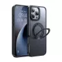 Beschermhoes Mcdodo PC-4932 voor iPhone 16 Pro met geïntegreerde standaard, zwart