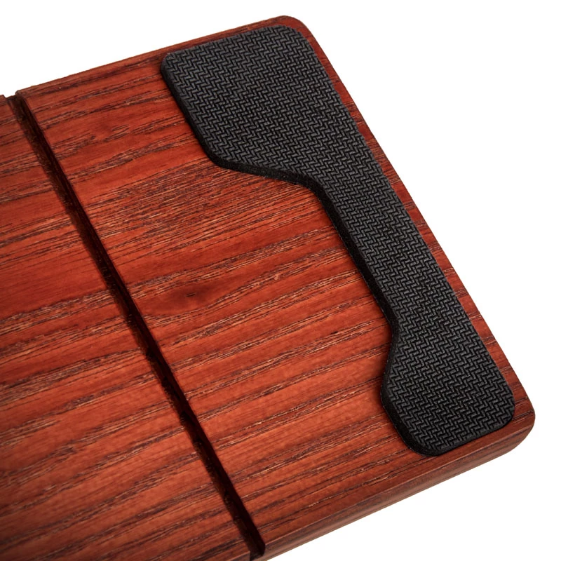 Glorious toetsenbord-polssteun, compact, hout - roodbruin