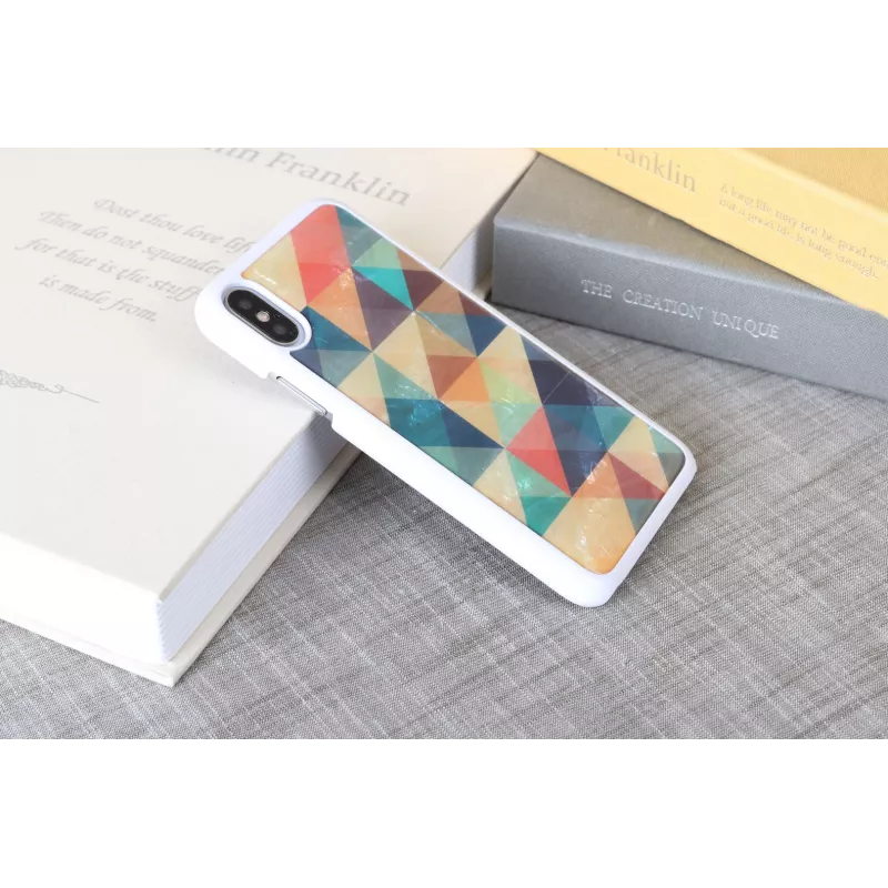 Beschermhoes iKins voor iPhone XS/S Mosaic wit