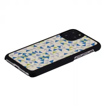 Smartphonehoesje man and wood voor iPhone 11 Pro – blauwe driehoek op zwart, beschermende hardcase