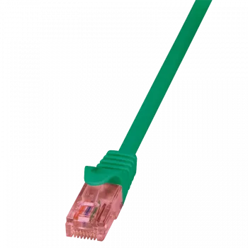Netwerkkabel LOGILINK 0,25 m Cat6 U/UTP met RJ-45-stekkers, groen