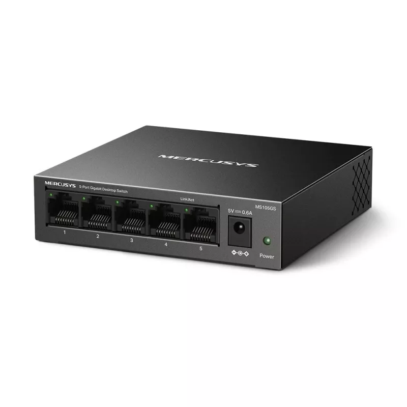 Mercusys MS105GS - desktop-switch, 5 Gigabit-poorten, zwart