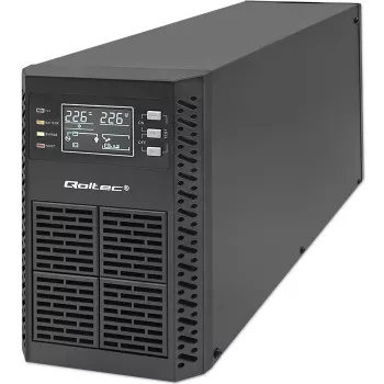 Qoltec 52281 UPS (onderbrekingsvrije stroomvoorziening) dubbelconversie (online) 2 kVA 2000 W 3 AC-uitgangen
