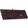 Mechanisch toetsenbord DEFENDER QUEST GK-596 — RGB-achtergrondverlichting, anti-ghosting, bedraad, compacte layout