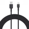 USB-A-naar-USB-C-kabel Aukey CB-NAC1, 1 m, gevlochten nylon, USB PD 60 W, USB 2.0