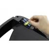 Rechthoekige afvalbak Durable NO TOUCH 35L RVS zwart zilver