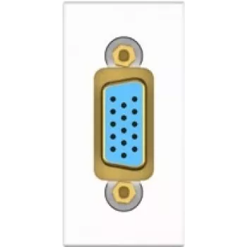 Kindermann Konnect flex 45 click VGA 1 m - modulair faceplate-snap-in