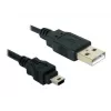 USB-kabel DeLOCK 82252 USB 2.0 1,5 m USB A mini-USB B zwart