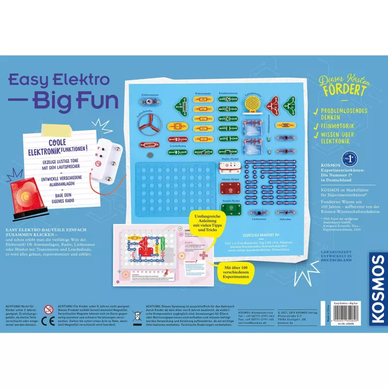 Kosmos Easy Elektro - Big Fun, elektronica bouwpakket, elektriciteit, 8 jaar, meerkleurig