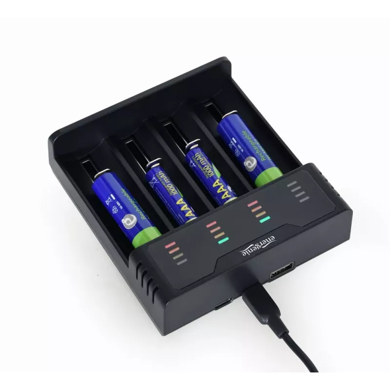 Batterijoplader Gembird BC-USB-02 USB lithium-ion NiCd NiMH