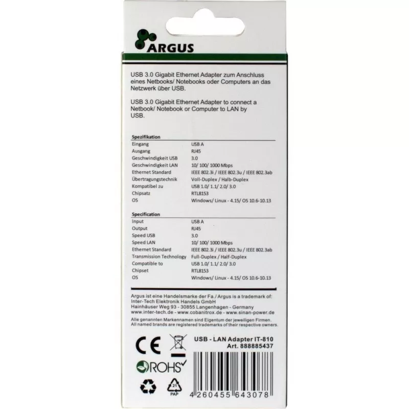 Interfacekaart Inter-Tech ARGUS IT-810