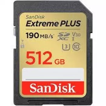 Geheugenkaart SANDISK 512GB UHS-I SDSDXWV-512G-GNCIN — 512 GB, UHS-I, tot 100 MB/s lezen, tot 90 MB/s schrijven