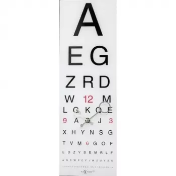 NeXtime klok 3067 Eyesight, 75x25,4 cm, wandklok, wit/zwart