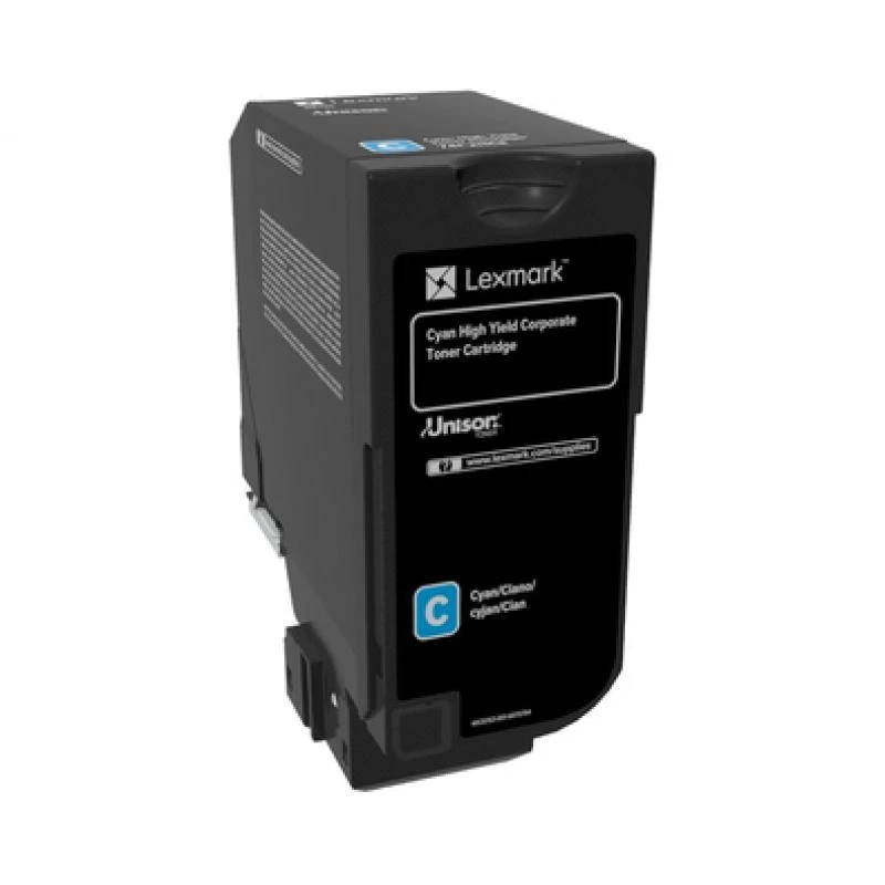 Lexmark 74C2HCE toner-kit cyaan Return Program Corporate. 12K pagina's voor