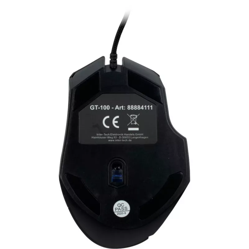 Inter-Tech GT-100 RGB muis rechts USB Type-A optisch 6400 DPI (88884111)