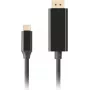 LANBERG kabel USB-C stekker -> DisplayPort stekker 0,5m 4K 60Hz zwart
