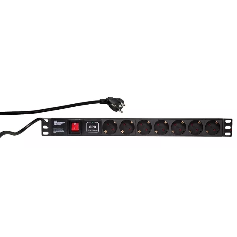 Overspanningsbeveiliging LogiLink PDU7C01 zwart 7 AC-uitgangen 230 V 2 m