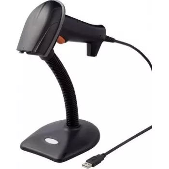 Renkforce 2D-barcodescanner bedraad 1D, 2D laser zwart handscanner USB (RF-3376032)