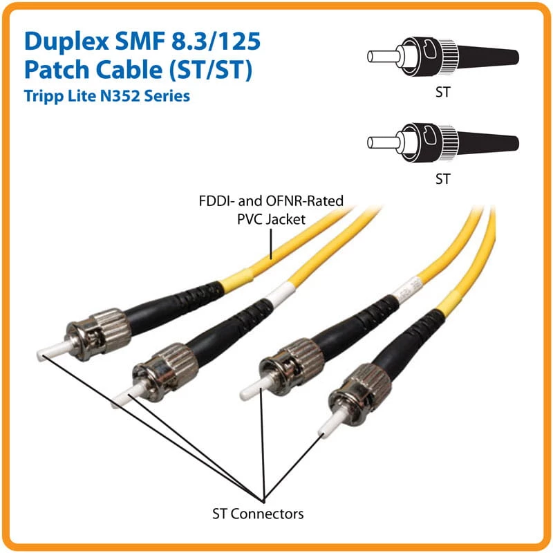 Tripp Eaton Tripp Lite Series duplex singlemode 9/125 fiber patchkabel (ST/ST)