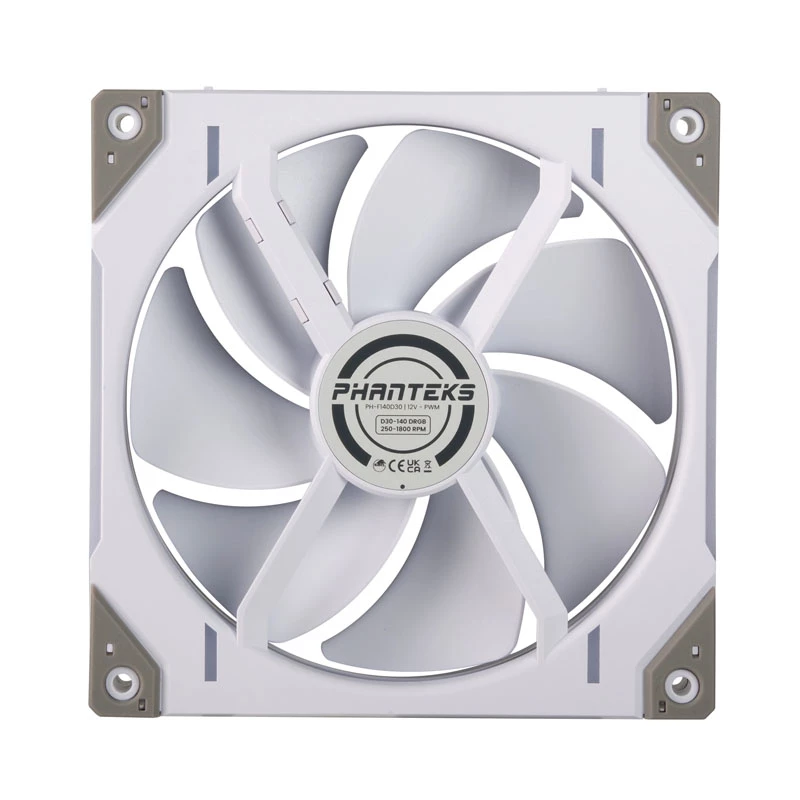 Phanteks D30-140 PWM Regular Airflow D-RGB behuizingsventilator 140 mm, wit, 3 stuks