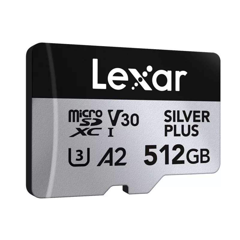 Flashgeheugen Lexar 512 GB UHS-I microSDXC SILVER PLUS