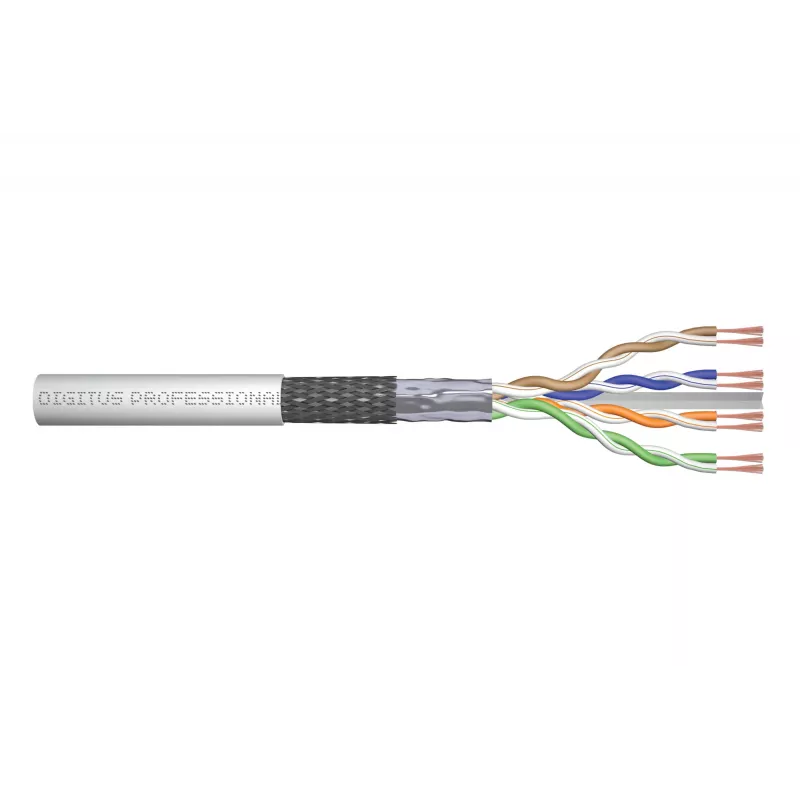 Netwerkkabel Digitus CAT 6 SF/UTP Twisted Pair patchkabel bulk 305 m grijs