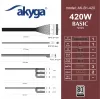 Akyga Basic AK-B1-420 ATX-voeding 420 W, 120-mm-ventilator, passieve PFC, grijs