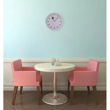 NeXtime klok 3048 Color Change, Ø28 cm, wand, wit/meerkleurig