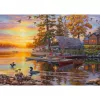 1000 stukjes puzzel Schmidt Spiele Darrell Bush Boathouse with Canoes, 1000 stukjes