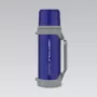 Maestro MR-1631 thermosfles 1,5 l blauw/grijs, 24 uur warmtebehoud, met deksel, beker en handgreep