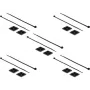 Bevestigingsvoet 25 x 25mm met kabelbinder L 300 x B 4,8mm zwart, 10 paar